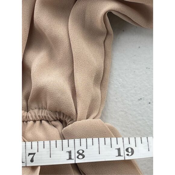 D1 Pleated Midi Dress Peter Pan Collar‎ Tie Neck Button Up - Picture 9 of 9